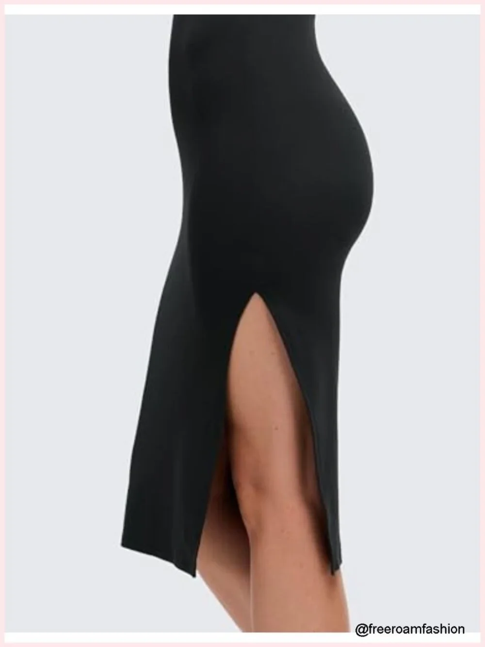 Butterluxe Bodycon Midi Dress with Built-in Bra Side Slit